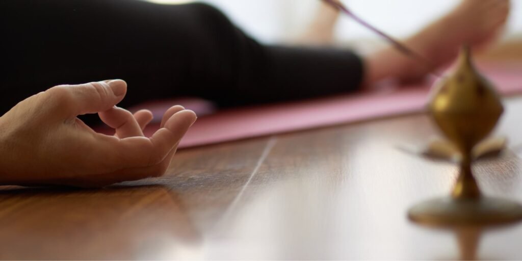 Woman Practicing Yin Yoga